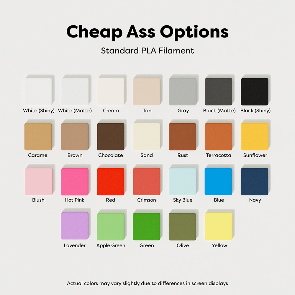cheap ass filament options